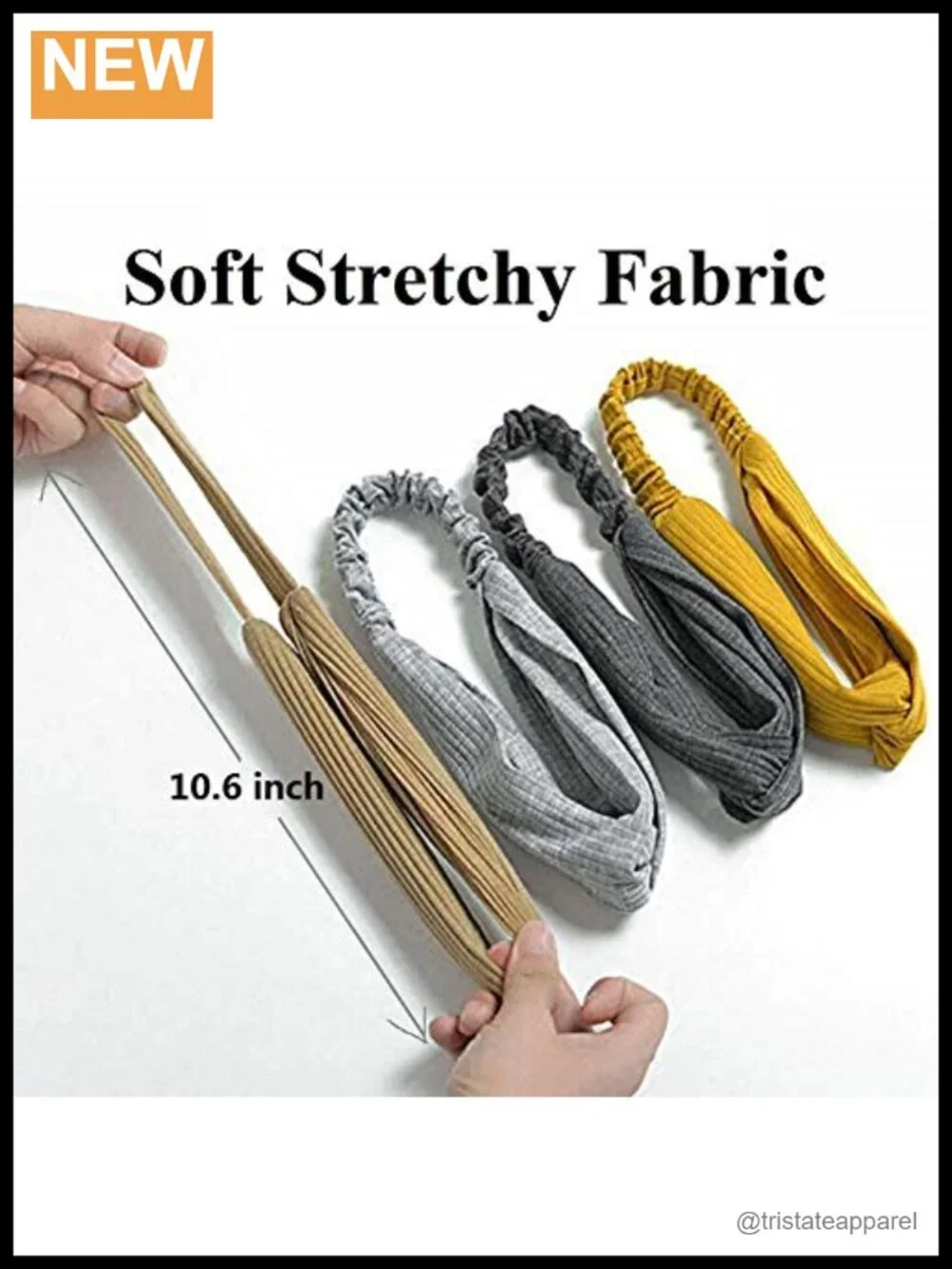 8 Pack Twist Knotted Stretchy Headbands for Women - Non Slip Yoga Workout Boho